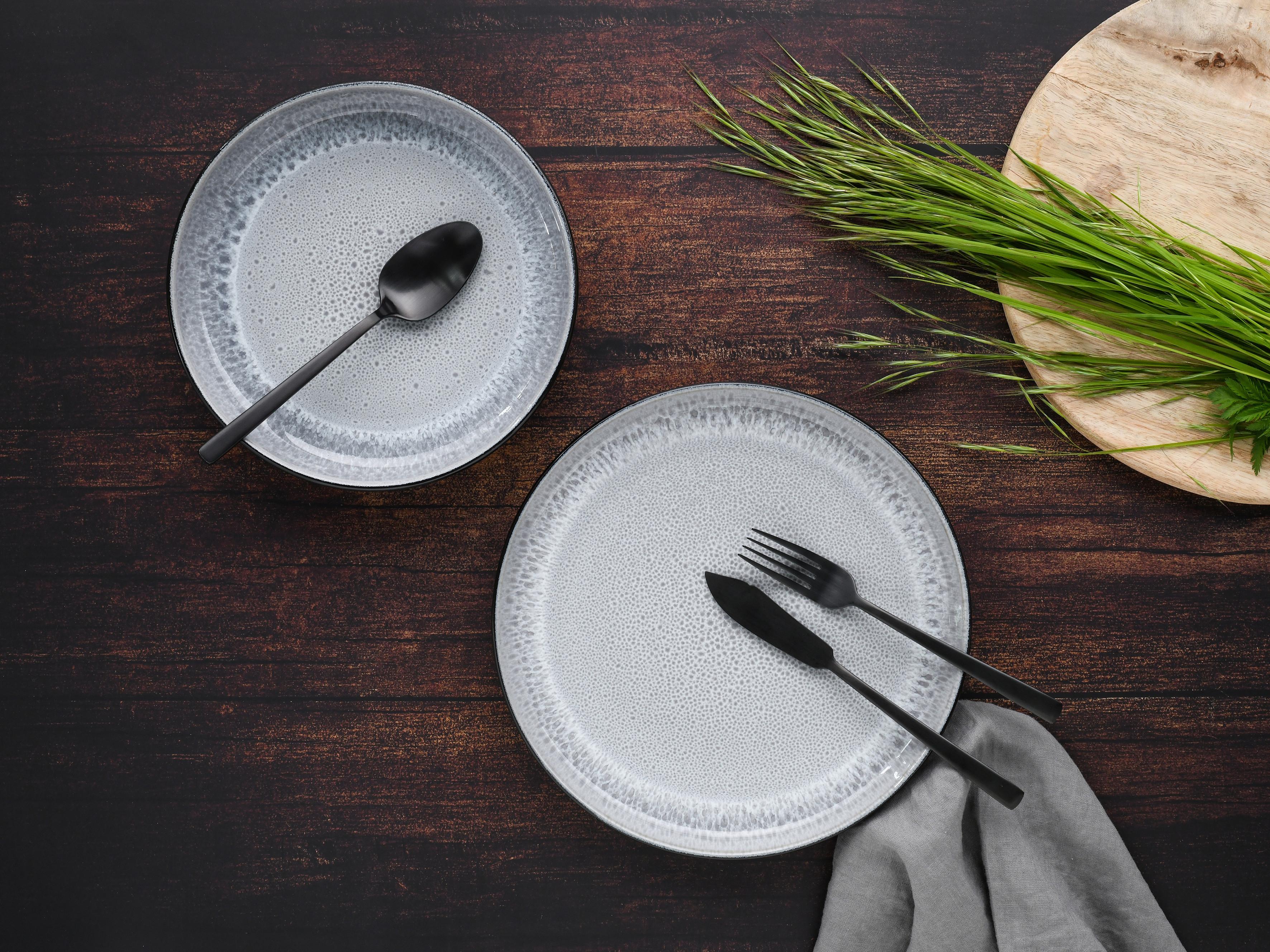 Jedálenský servis 12-dielny - svetlosivá, Trend, keramika - Creatable