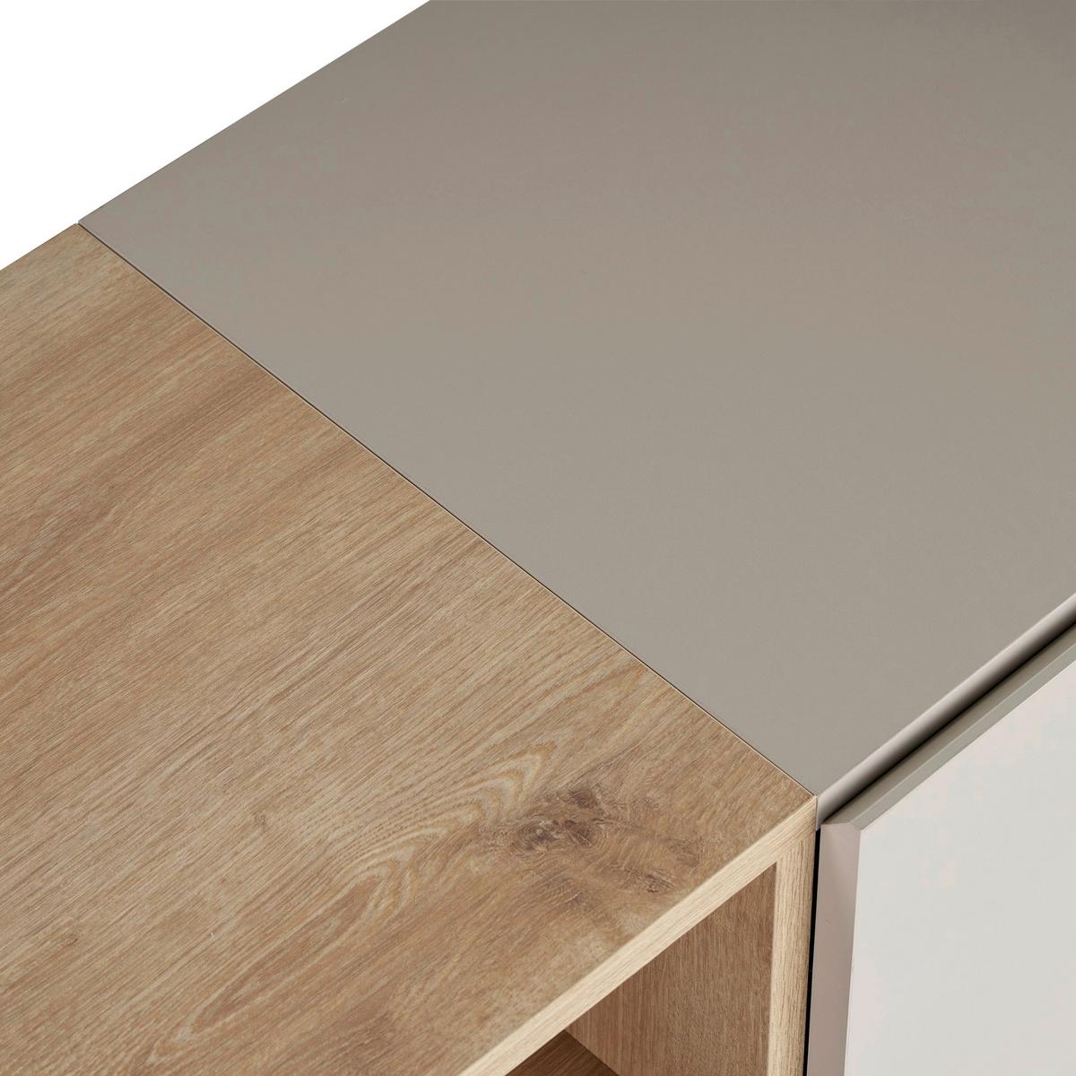 LOWBOARD Sand-/Eichefarben B: 160cm - Sandfarben/Eichefarben, MODERN, Holzwerkstoff (160/80/40cm)