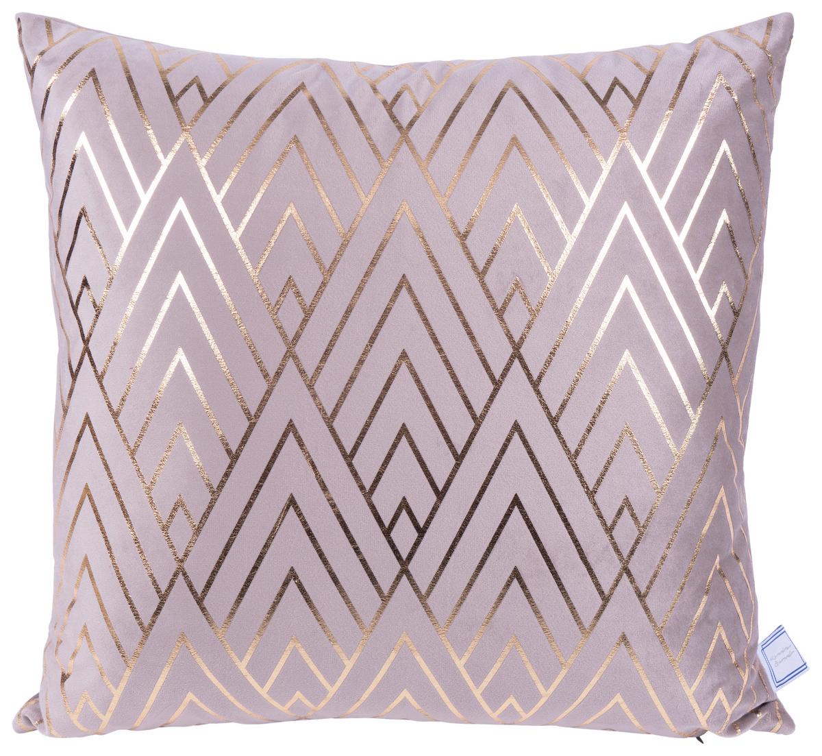 Zierkissen Prisma 30/45x50/45 cm Polyester Taupe/Goldfarben - Taupe/Goldfarben, KONVENTIONELL, Textil (30x45/50x45cm)