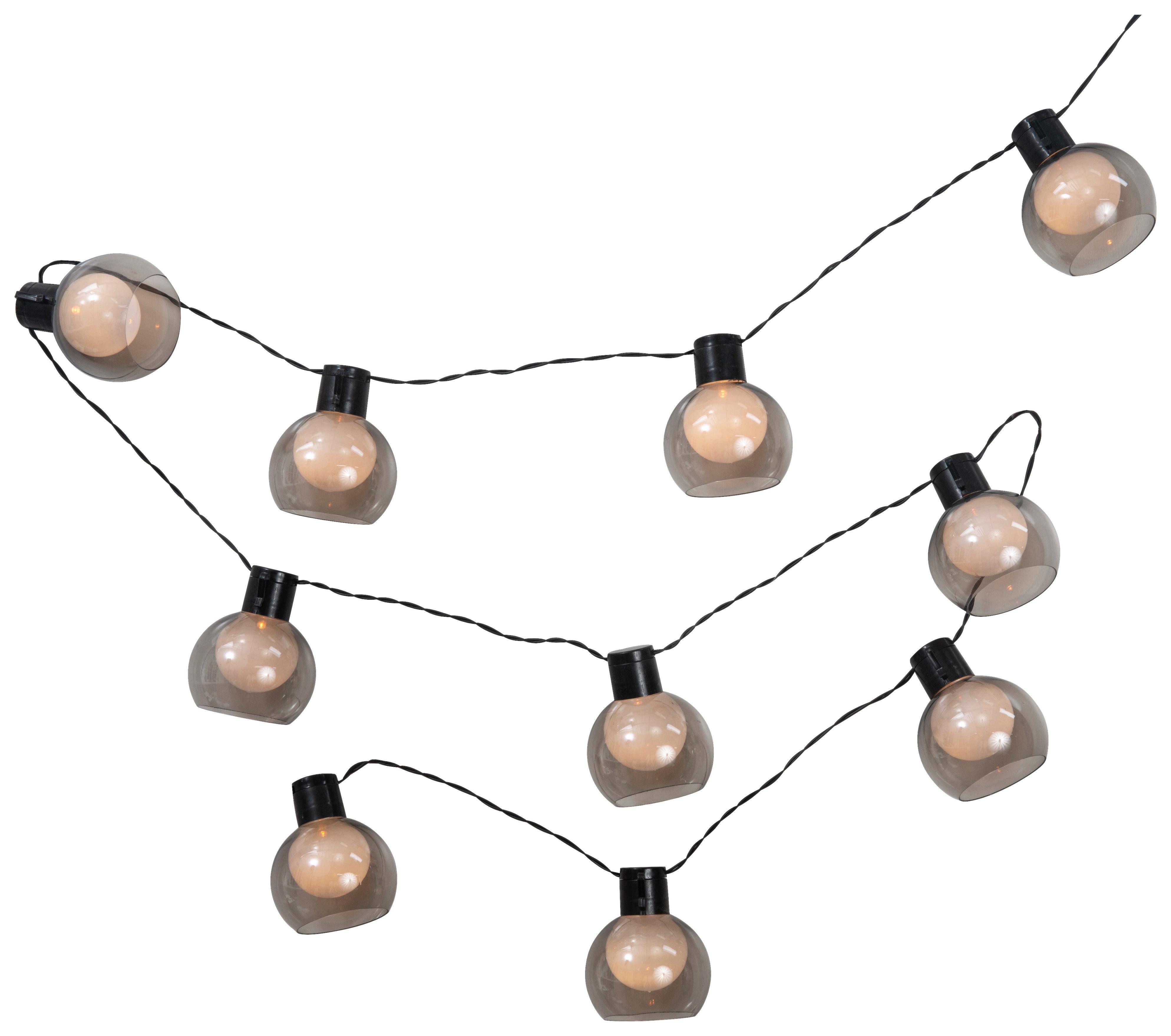 Svetelná reťaz BENNY - biela/svetlosivá, kov/plast (210cm) - Mömax