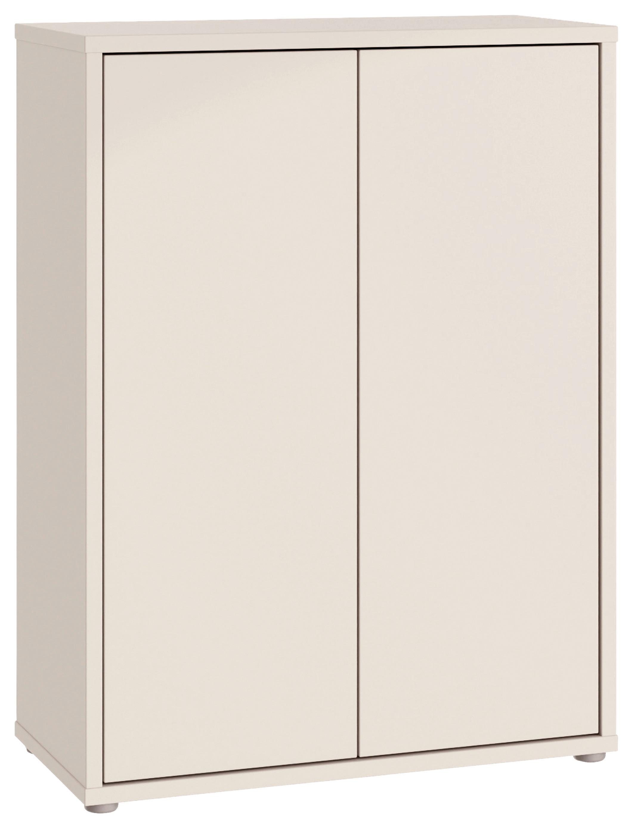 Skriňa na topánky ALICE kašmírová, š: 74,5cm - piesková/sivá, Modern, kompozitné drevo/plast (74,5/99,1/34,9cm)