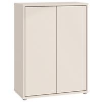 Skriňa na topánky ALICE kašmírová, š: 74,5cm - piesková/sivá, Modern, kompozitné drevo/plast (74,5/99,1/34,9cm)