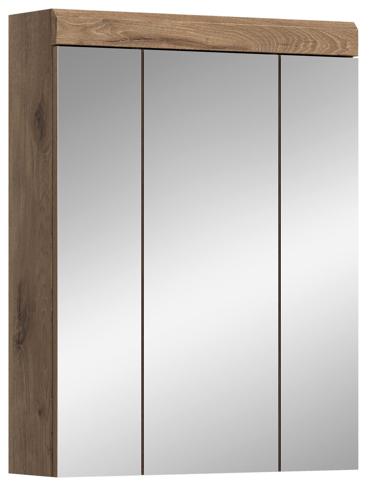 Spiegelschrank Wave Spiegelglas B: 60 cm - MODERN, Glas/Holzwerkstoff (60/79/18cm) - MID.YOU