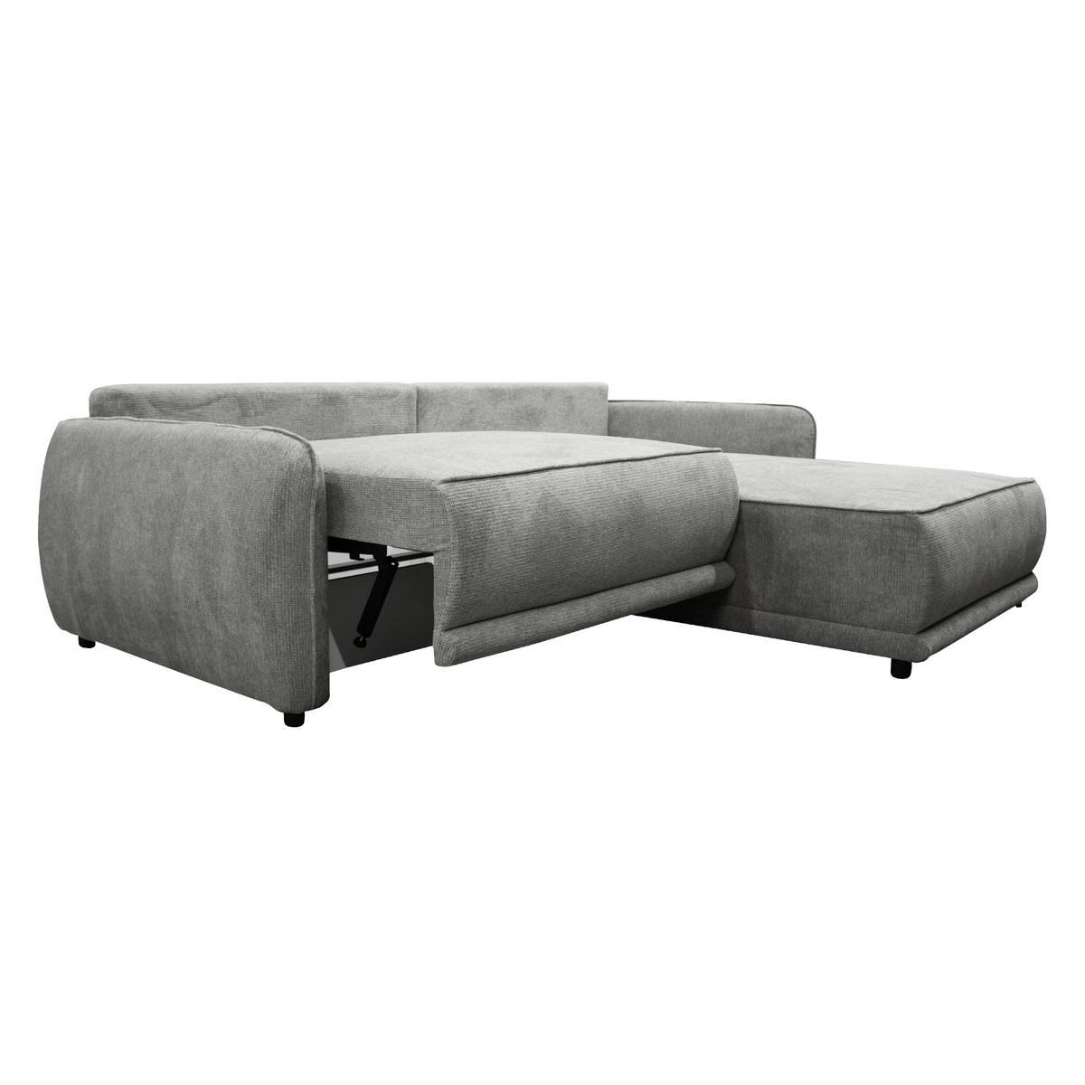 Ecksofa Fresh Grau 264x195 cm - Beige/Schwarz, Design, Textil (264/195cm) - MID.YOU