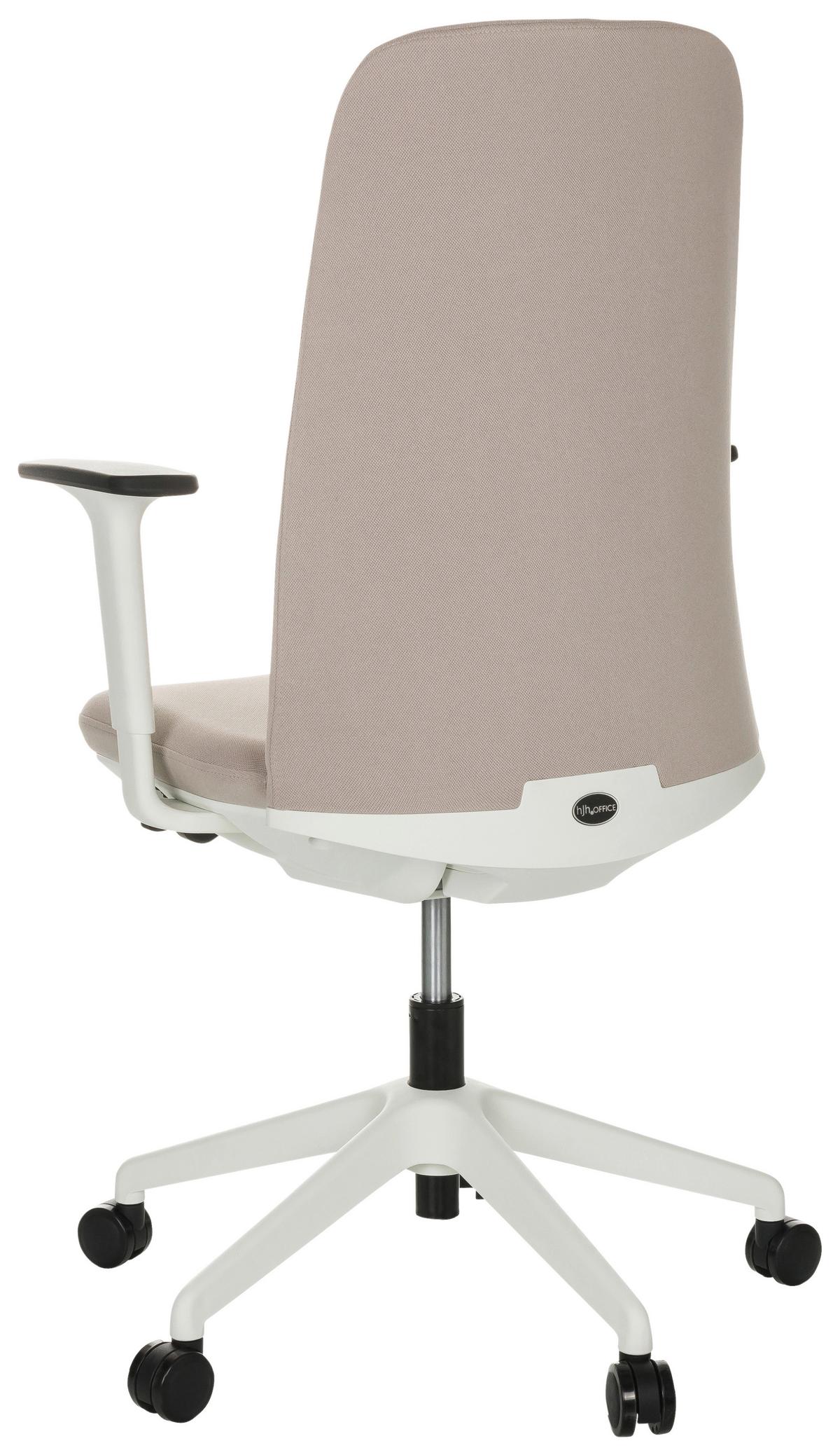 Bürostuhl Nestora Mit Armstützen Beige - Beige/Schwarz, Basics, Kunststoff/Textil (70/103-113/70cm) - MID.YOU