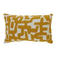 Dekorační polštář Silva, 30/50cm, bílá/žlutá - bílá/tmavě žlutá, Moderní, textil (30/50cm) - Modern Living