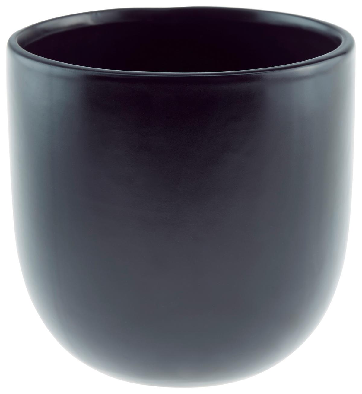 Virágkaspó Hadir - natúr színű/fekete, Modern, fa/kerámia (14/24cm) - Luca Bessoni