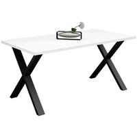 Esstisch Alex Schwarz, Weiß - Schwarz/Weiß, MODERN, Holzwerkstoff/Metall (200/100/78cm) - Livetastic
