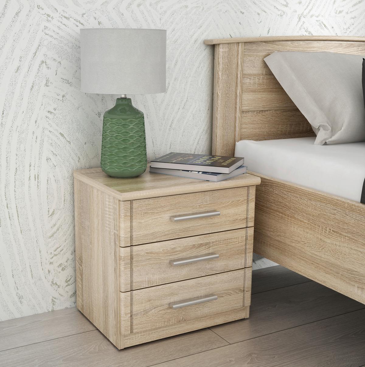 Nachtkästchen Gloria B: 45 Cm - Sonoma Eiche, Basics, Holzwerkstoff/Kunststoff (45.2/45.9/35.1cm)