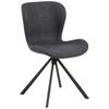 Stuhl Batilda -A1 - Dunkelgrau/Schwarz, Design, Textil/Metall (46,5/81/53cm) - MID.YOU