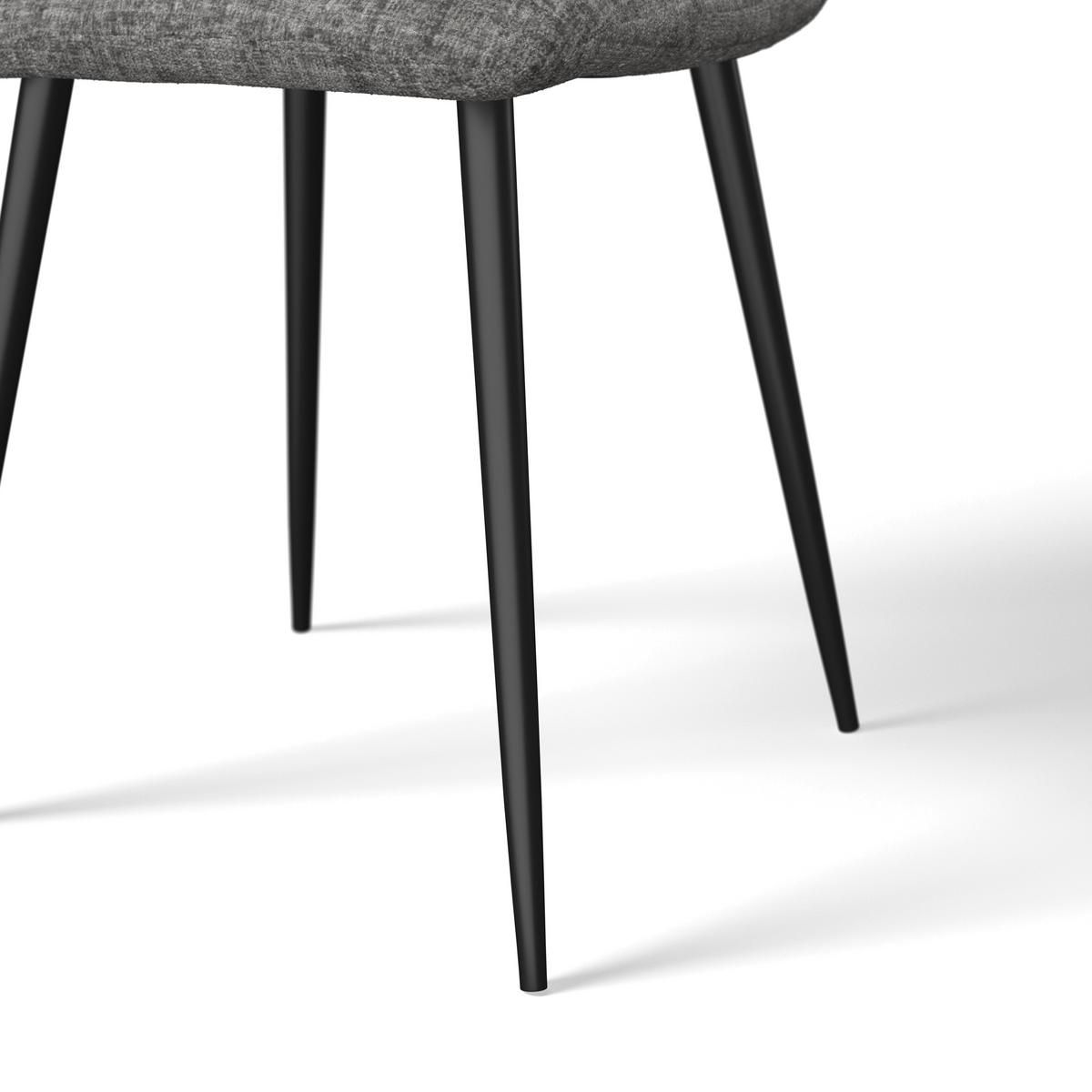 Židle MINO, světle šedá - černá/světle šedá, Moderní, kov/dřevo (46/88/54cm) - Bessagi Home