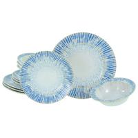 Tafelservice Summertime Weiß Hellblau - Weiß/Hellblau, Design, Keramik - Creatable