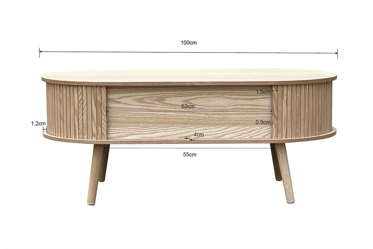 KONFERENČNÍ STOLEK SKANDY II - přírodní barvy, Konvenční, dřevo/kompozitní dřevo (100/50/40cm) - Premium Living