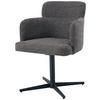 Armlehnstuhl Matteo Webstoff Anthrazit, B: 58,5 Cm - Anthrazit/Schwarz, KONVENTIONELL, Holz/Textil (58,5/85/63cm) - Livetastic