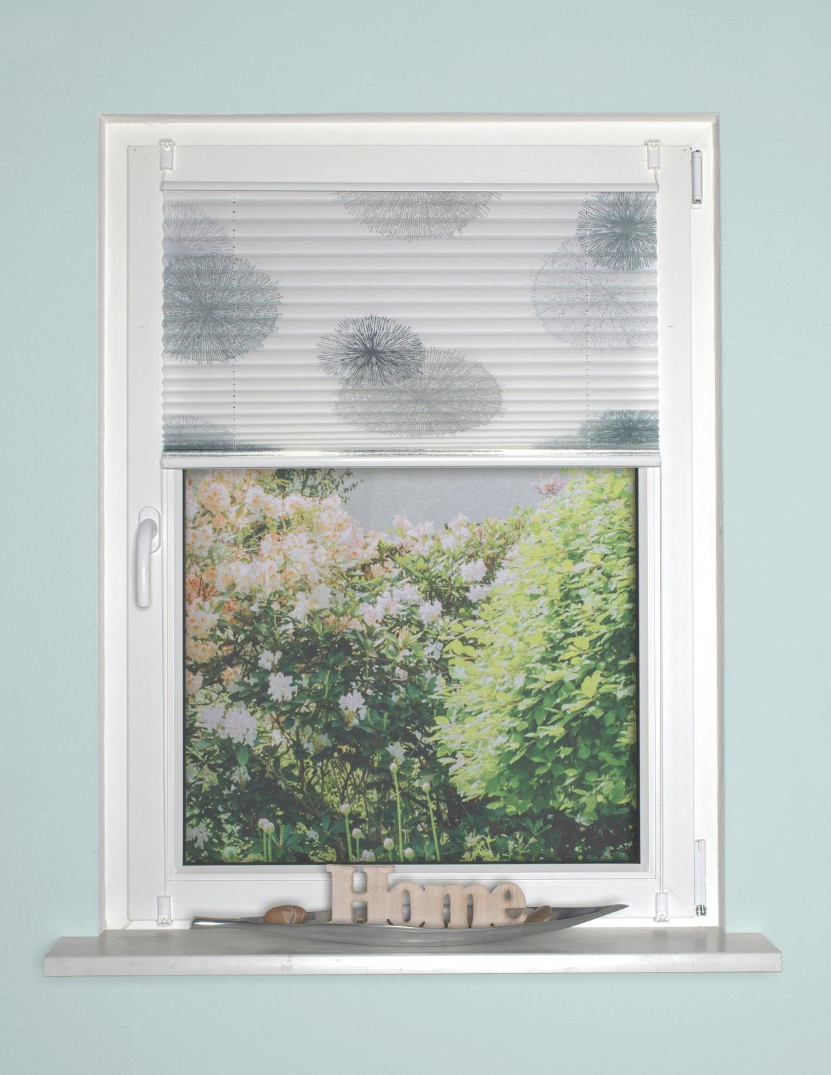 Plissee Grau B: 100 cm - Grau, KONVENTIONELL, Textil (100/130cm)