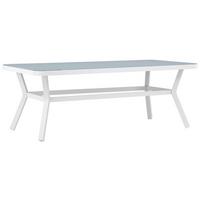 Gartentisch Virya - Weiß, KONVENTIONELL, Stein/Metall (200/100/74cm) - Gardenson