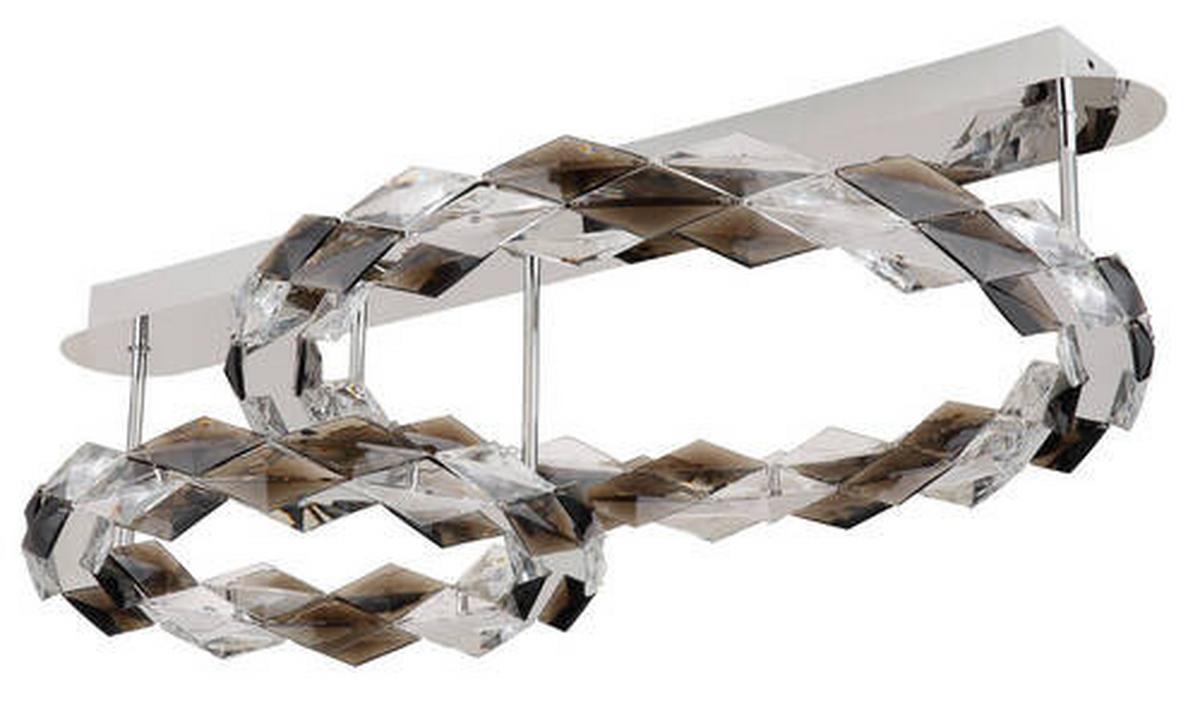 LED-Deckenleuchte 67318d2 - Klar, Design, Kunststoff/Metall (80/55/24,5cm) - Globo