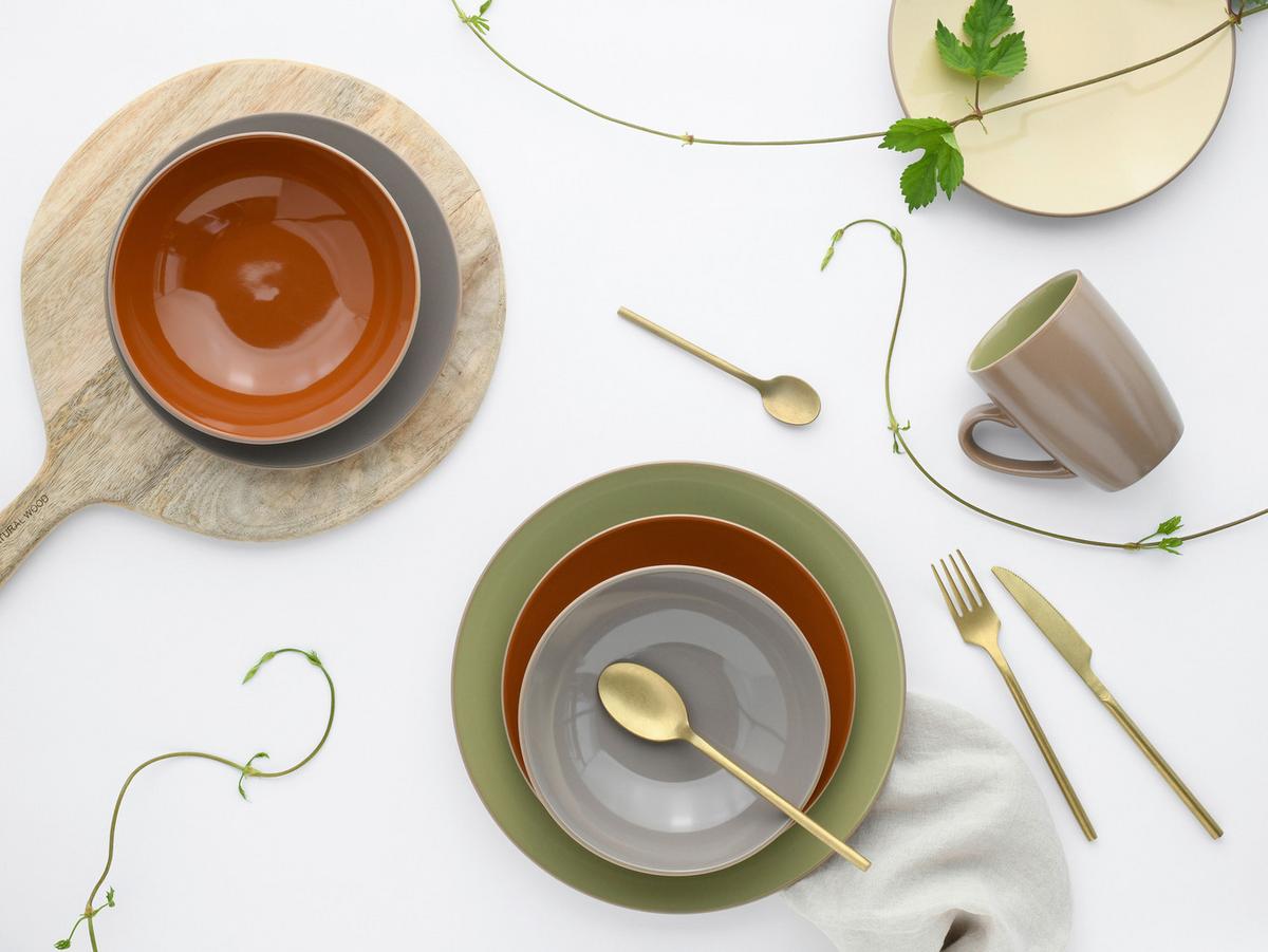 Kombinovaná souprava 16-dílná - vícebarevná, Basics, keramika (32,5/31/31cm) - Creatable