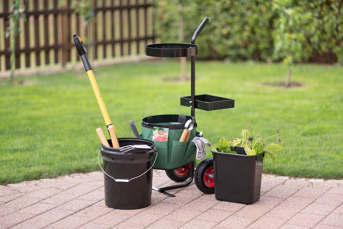 Gartenkarre Gartenwagen - Schwarz, KONVENTIONELL, Metall (56/104/40cm)