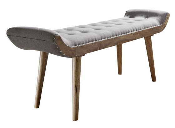 Sitzbank B: 128 cm Grau - Braun/Grau, MODERN, Textil (128/51/38cm) - Livetastic Sitzbank B: 128 cm Grau - Braun/Grau, MODERN, Textil (128/51/38cm) - Livetastic