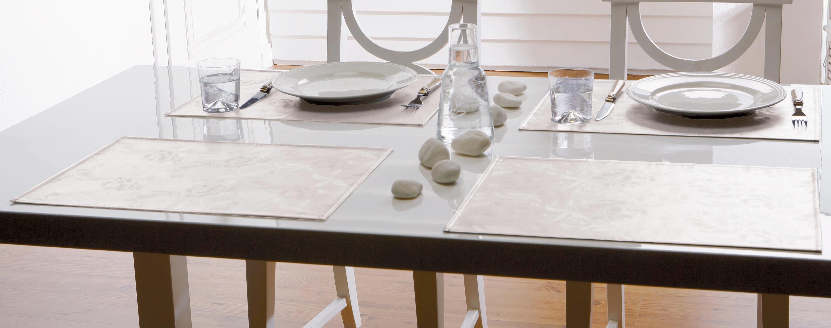 Étkezési Alátét Martina - Fehér/Ezüst, konvencionális, Műanyag (33/45cm) - Ombra