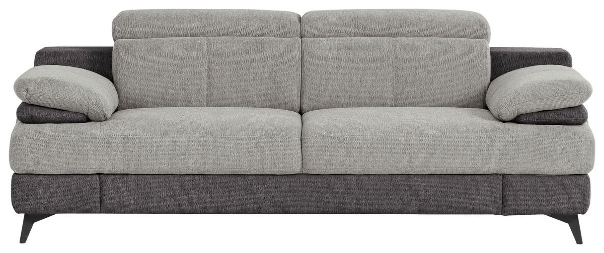 3-sitzer-sofa Titus Hellgrau/dunkelgrau - Dunkelgrau/Hellgrau, Design, Textil (225/80/104cm) - Livetastic