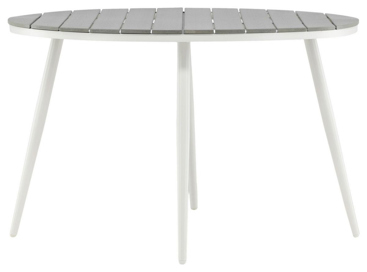 Gartentisch Break - Weiß/Grau, KONVENTIONELL, Kunststoff/Metall (120/120/74cm) - Gardenson