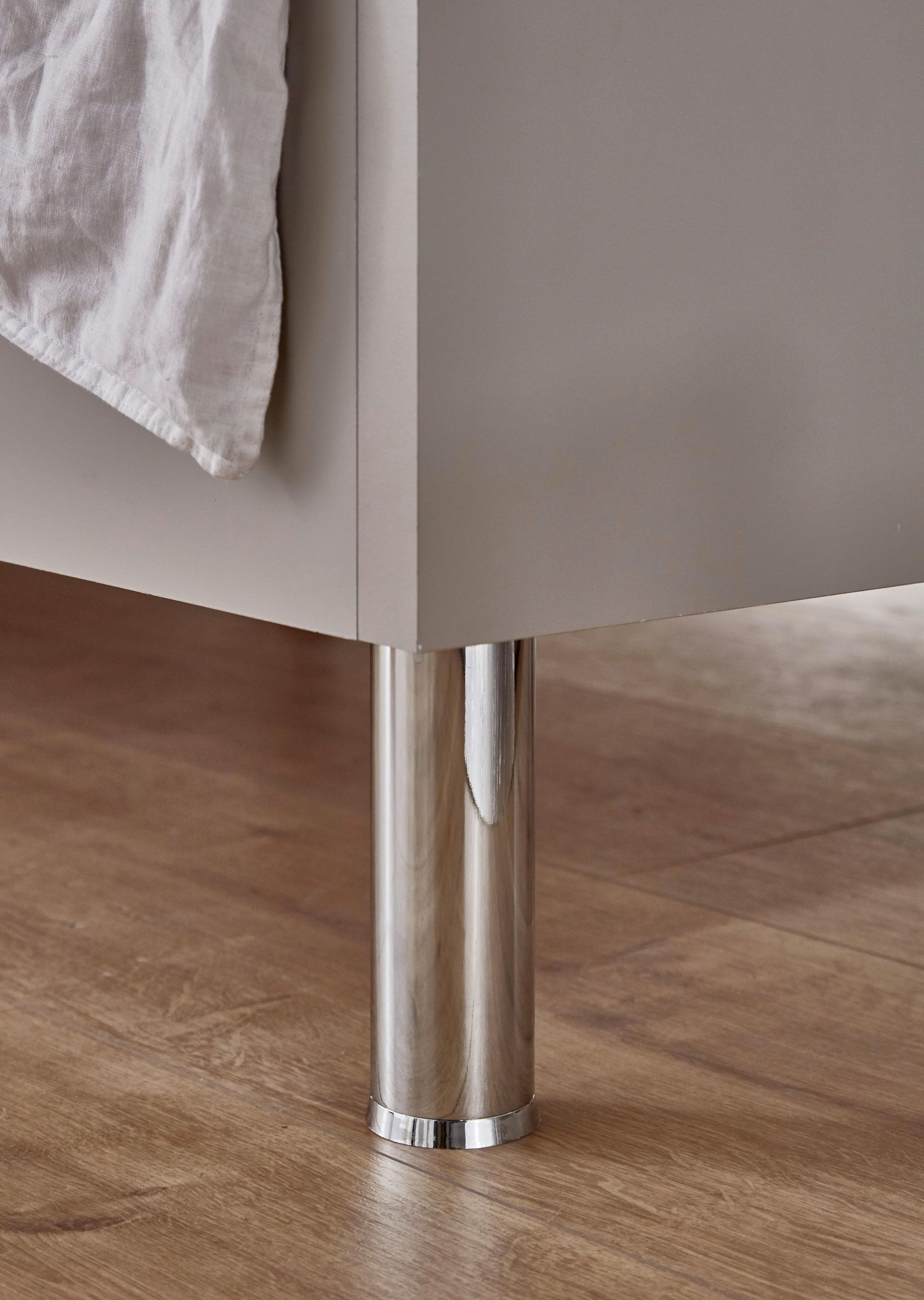 Sada nohou LEVEL BEDS 4 ks, chromová barva - barvy chromu, Moderní, kov