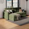 Ecksofa mit Schlaffunktion & Bettkasten Paris Grün - Schwarz/Grün, Basics, Holz/Holzwerkstoff (215/145cm)