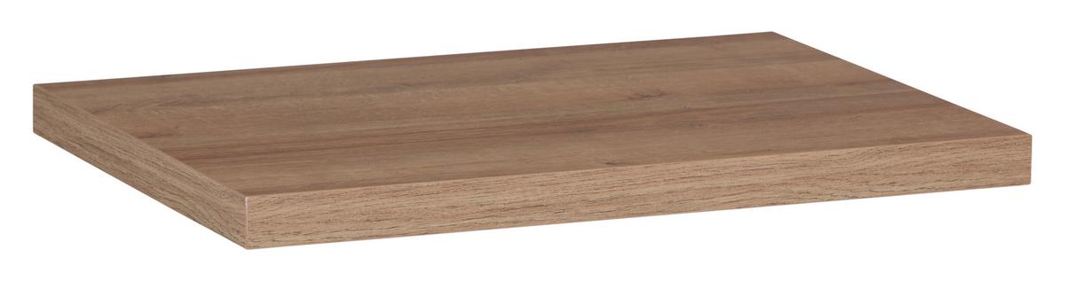 Waschtisch-Abdeckplatte Bavelli 63x44,5 cm Eiche Dekor - Eichefarben, KONVENTIONELL, Holzwerkstoff (63/4/44,5cm)