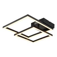 LED-Deckenleuchte 672842 - Opal/Schwarz, Design, Kunststoff (48,8/35,3/6,4cm) - Globo