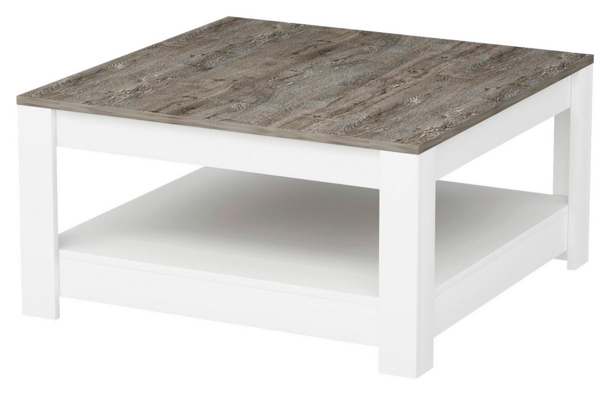 KONFERENČNÝ STOLÍK ATHENA - biela/tmavý dub, Design, kompozitné drevo (89/89/45cm) - Livetastic
