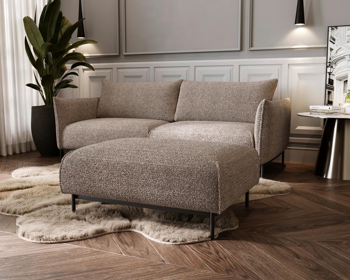 Bueno Hellbraun B: 100 Cm - Hellbraun/Schwarz, Design, Textil (100/42/97cm) - Livetastic