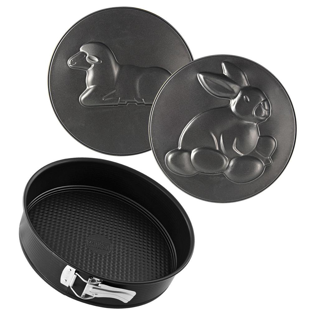 Backformen Rund 3--Teilig. D/H: 26x6,5 cm Beschichtet