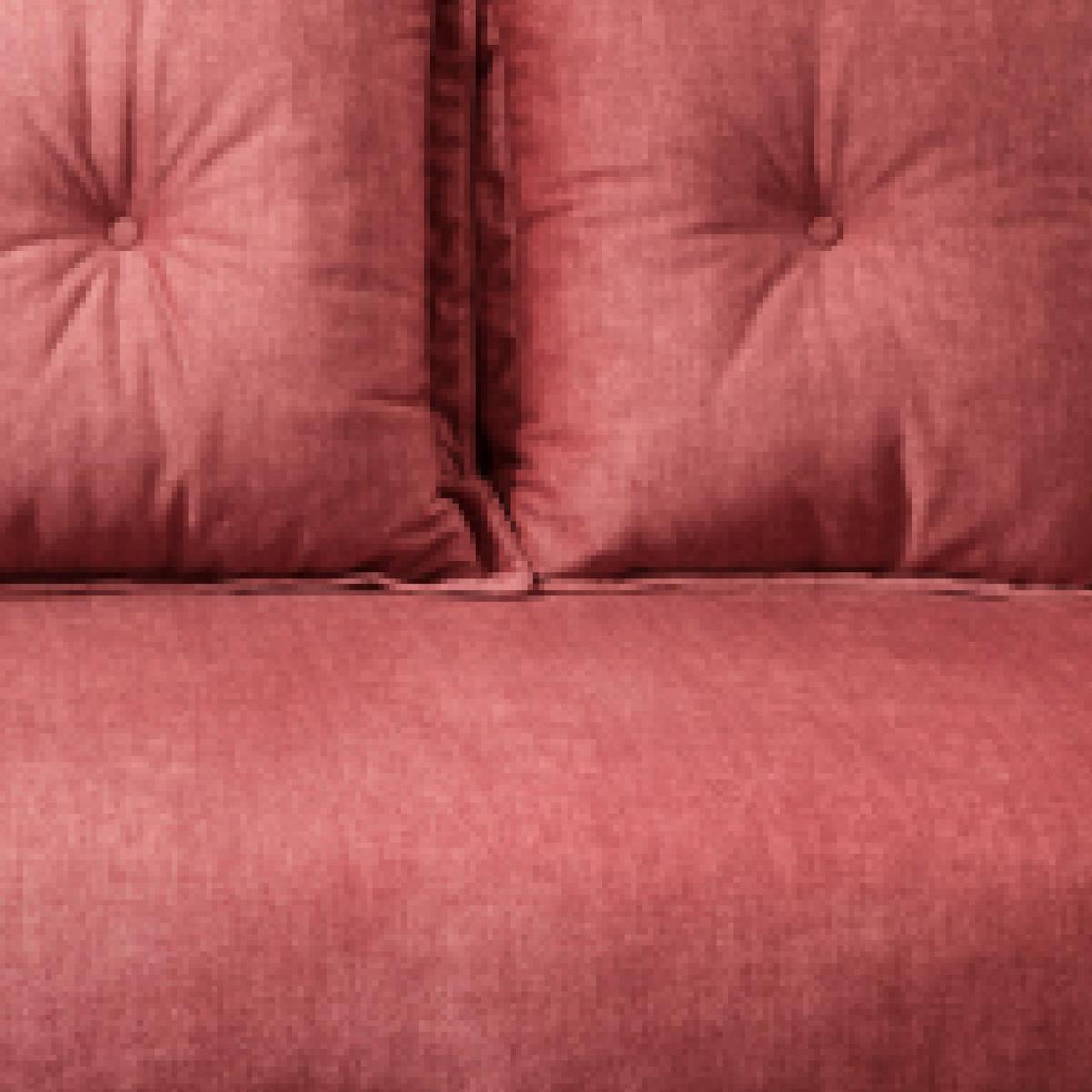 2,5-Sitzer-Sofa Baggio mit Kissen Koralle - Koralle/Schwarz, MODERN, Holz/Textil (196/94/103cm) - Livetastic