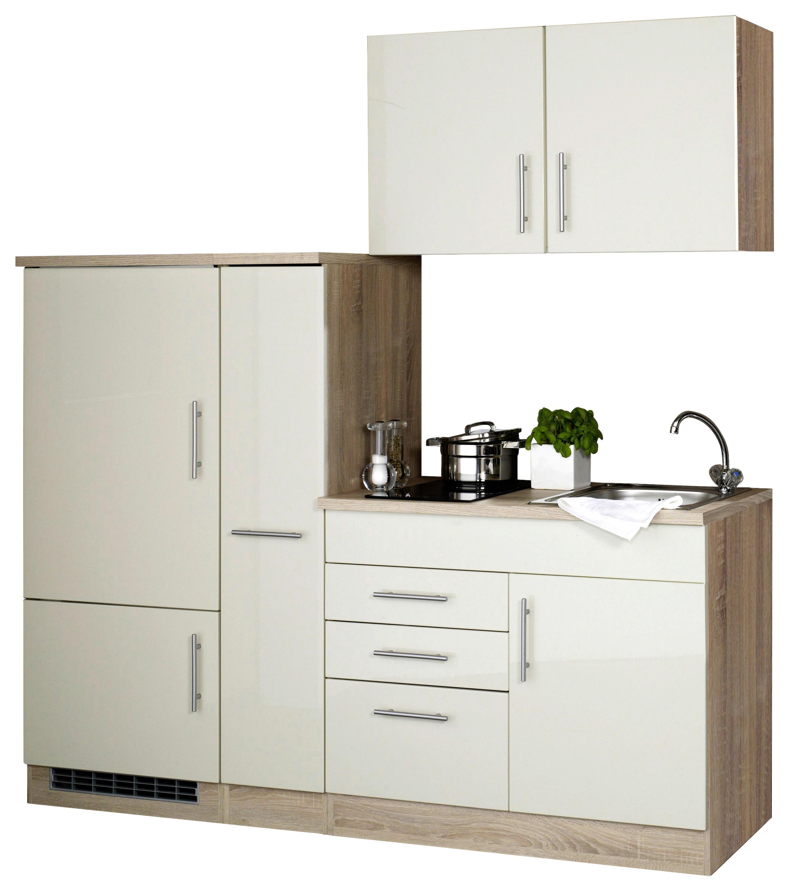 Küchenblock Toronto Creme/eiche Dekor B: 190 Cm - Eichefarben/Creme, MODERN, Holzwerkstoff (190cm) - Held
