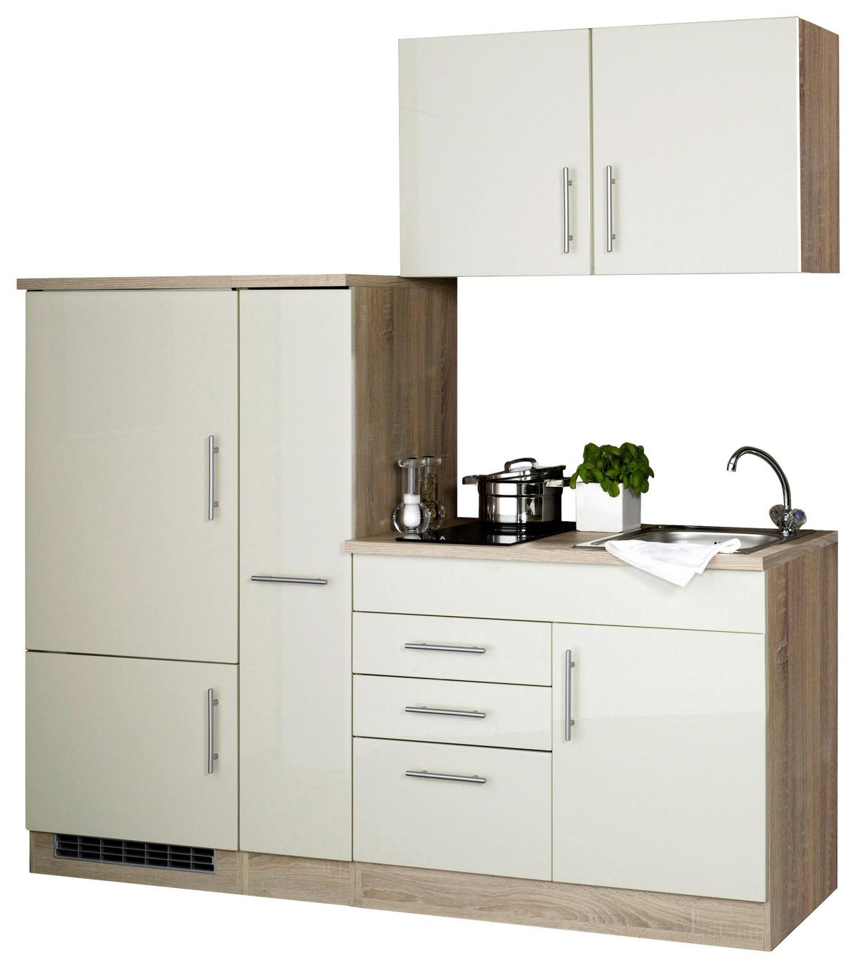 Küchenblock Toronto Creme/eiche Dekor B: 190 Cm - Eichefarben/Creme, MODERN, Holzwerkstoff (190cm) - Held