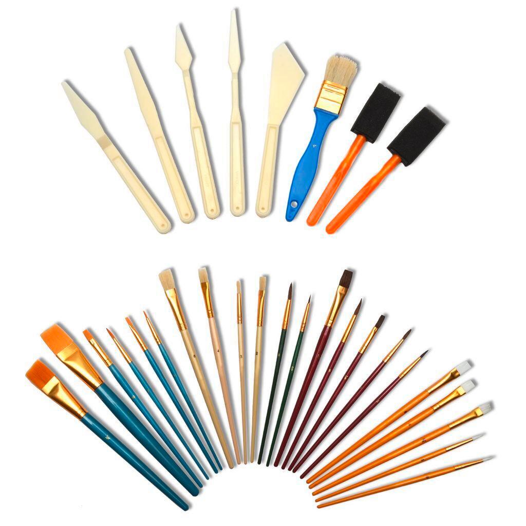 Sada štětců Colour, 30 ks/bal. - Basics, kompozitní dřevo (19/16,5/4,3cm) - Premium Living
