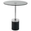 Beistelltisch Lana 125 Graphitfarben/schwarz - Graphitfarben/Schwarz, Design, Glas/Stein (46/46/53cm) - Kayoom