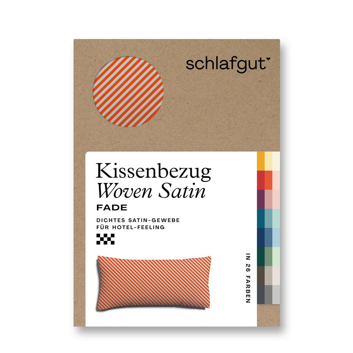 Kopfpolsterbezug Woven Satin Fade - Rot/Hellgrau, Basics, Textil (40/80cm) - Schlafgut