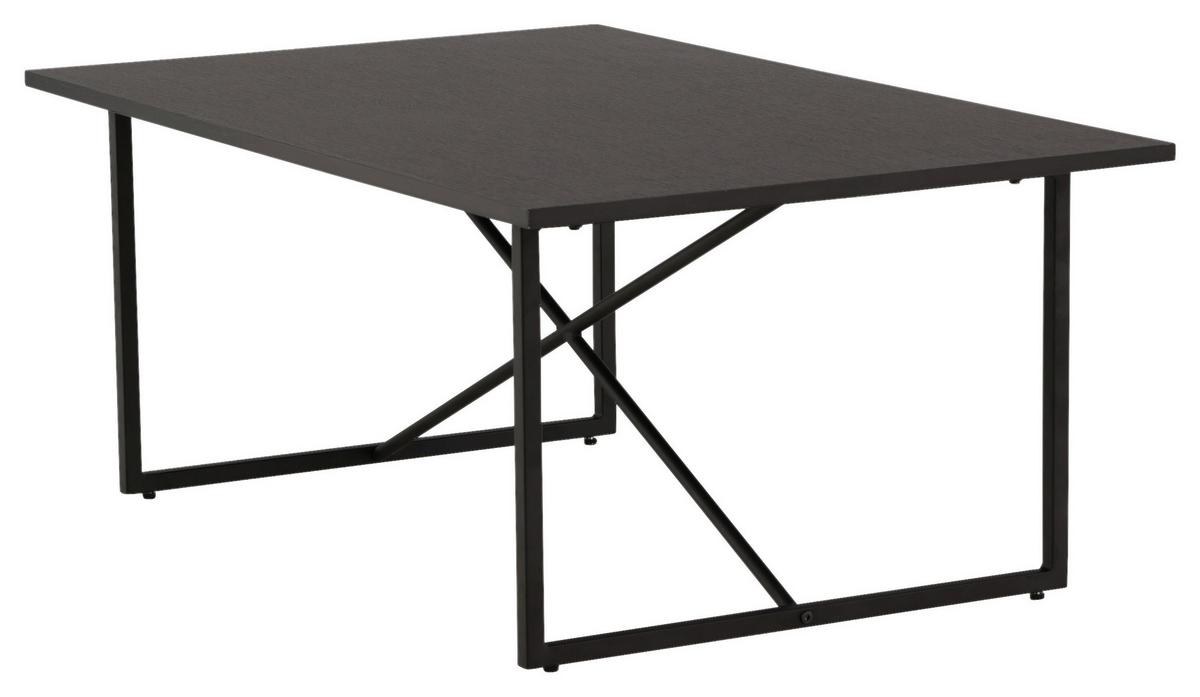 Couchtisch Pryor - Schwarz, Design, Holz/Metall (110/70/45cm) - Livetastic