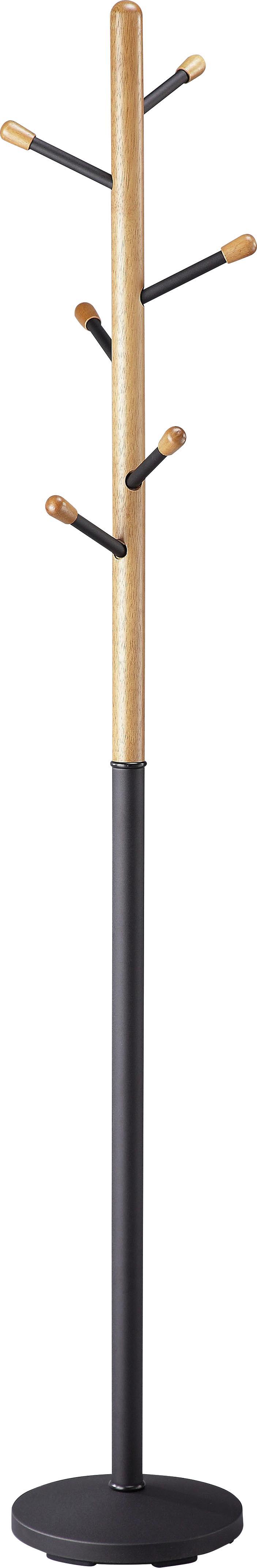 Kleiderständer Coat - Anthrazit/Naturfarben, MODERN, Holz/Metall (33,5/180/33,5cm) - Luca Bessoni