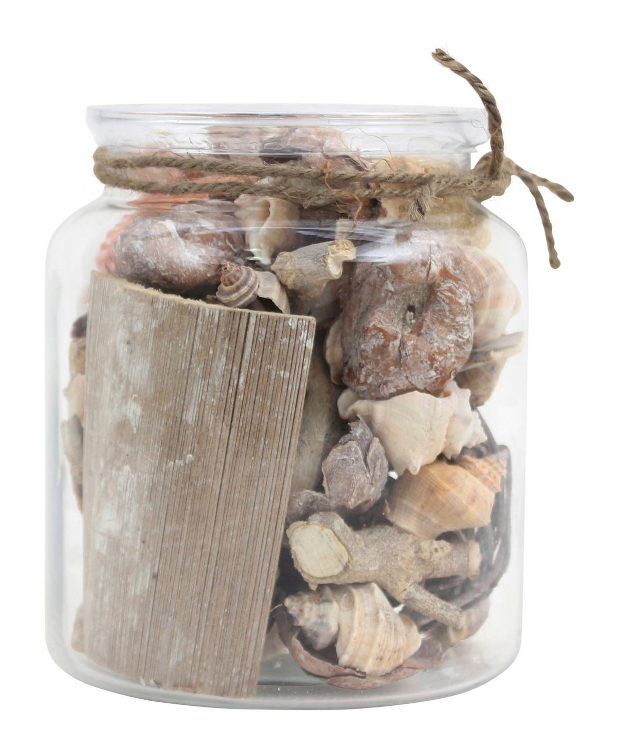 Dekoglas Flora Creme, 13,5x16,5 cm - Creme, LIFESTYLE, Glas/Naturmaterialien (13,5/16,5/13,5cm) - Kayoom