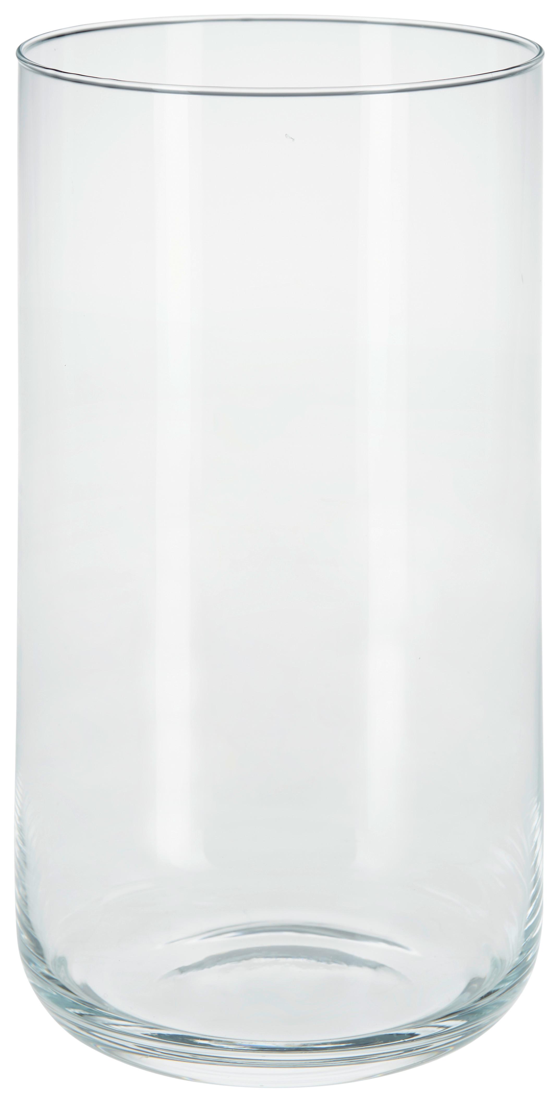 Vase Jolie Zylindrisch, Konisch, Konvex Glas H: 30 Cm - Klar, Basics, Glas (15/30cm) - Luca Bessoni