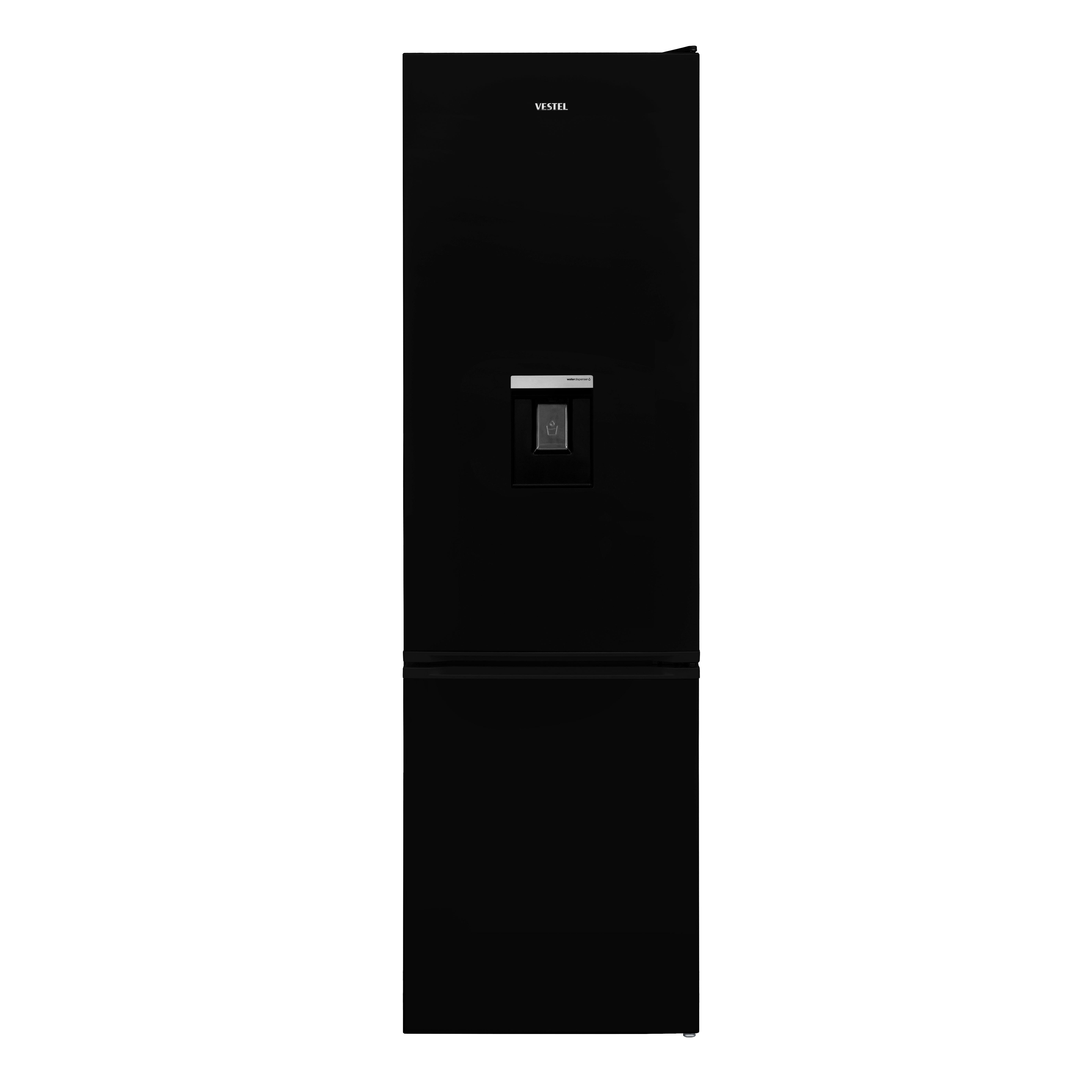 Kühl-gefrier-kombination 10820215_vg-Cfdnb185dbn - Schwarz, Basics, Kunststoff (54/180/59,5cm) - Vestel