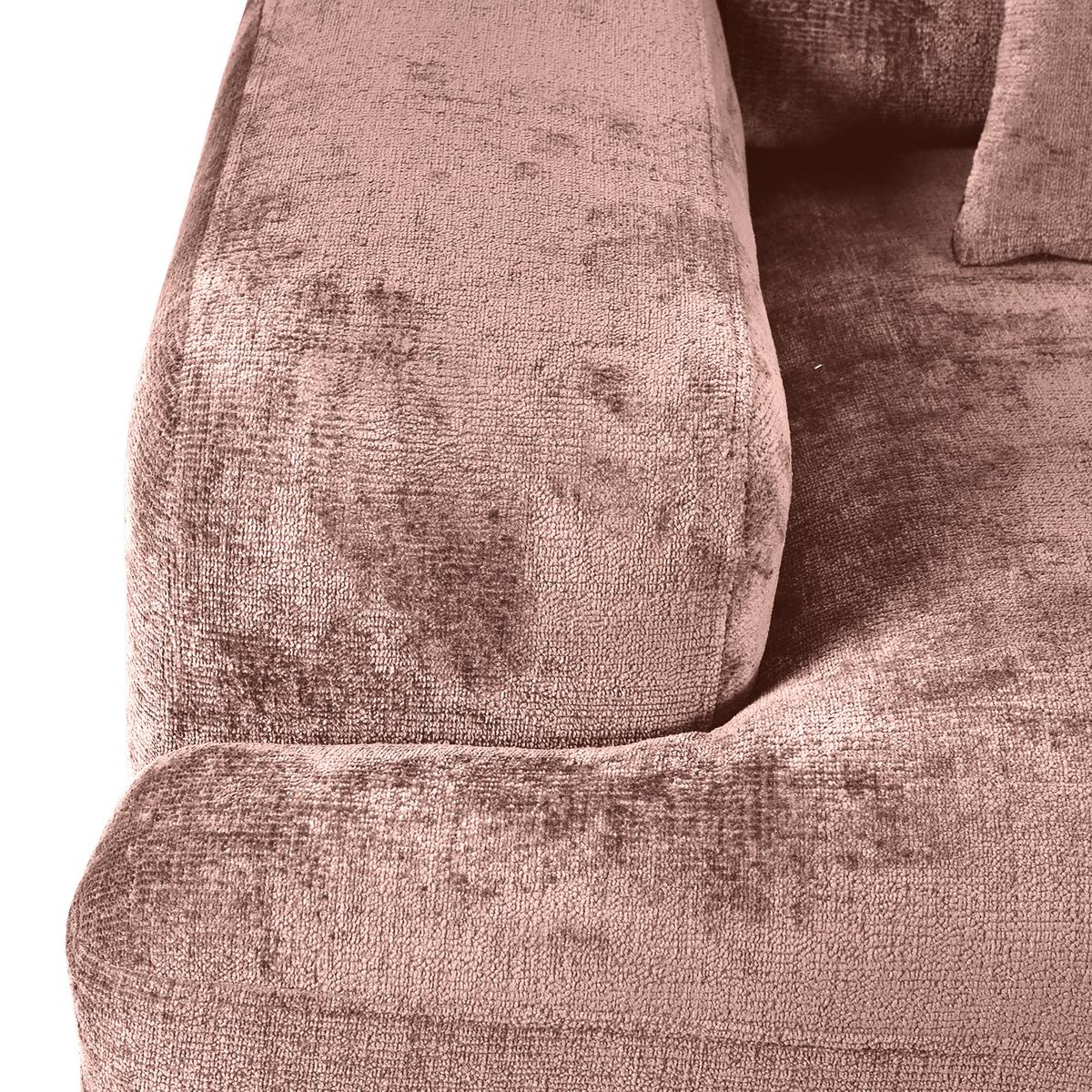 Bigsofa Mezino Altrosa B: 282 Cm - Schwarz/Altrosa, KONVENTIONELL, Textil (282/73/115cm) - MID.YOU