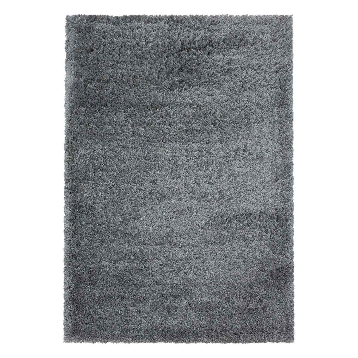 Hochflor Teppich Hellgrau Fluffy 60x110 Cm - Hellgrau, Basics, Textil (60/110cm)