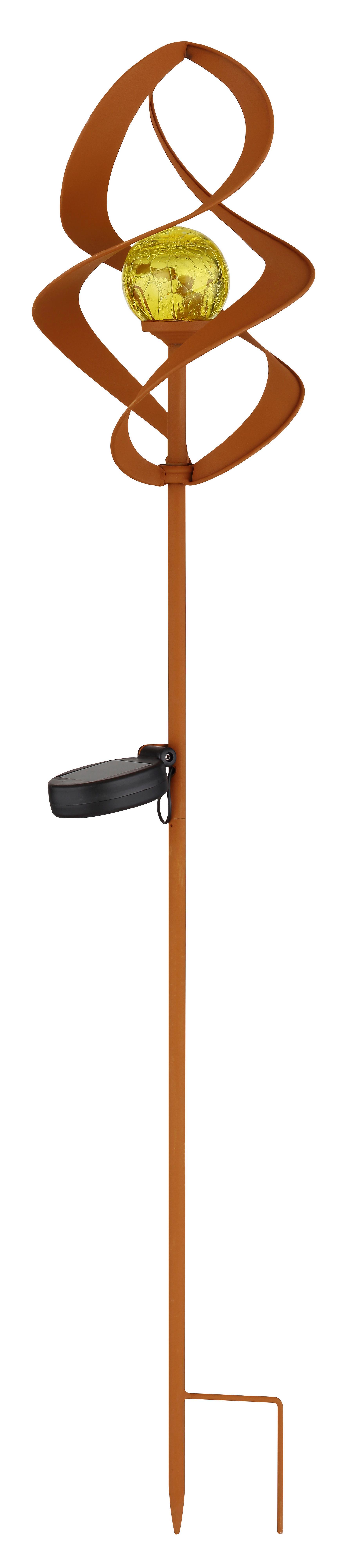 Solarleuchte 36531 - Rostfarben, Basics, Glas/Metall (14,5/90cm) - Globo