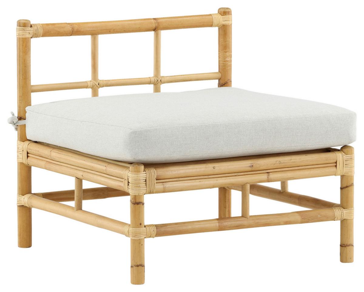 Loungesofa Cane - Hellbraun, KONVENTIONELL, Holz (71,5/71/75cm) - Gardenson