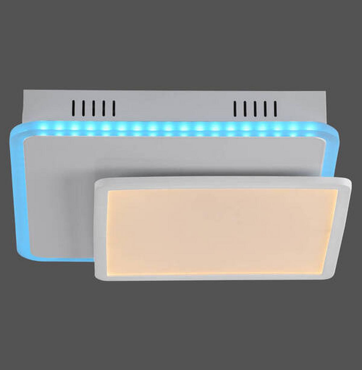 LED-Deckenleuchte Arenda L: 45,3 cm dimmbar und Schwenkbar - Weiß, Design, Kunststoff/Metall (45,3/45,3/7,5cm)